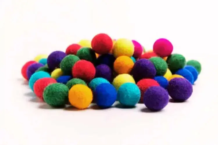 1 Cm Felt Balls 100 Color Option Available - 2000 Pcs