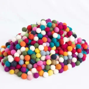 1 Cm Felt Balls 100 Color Option Available - 2000 Pcs