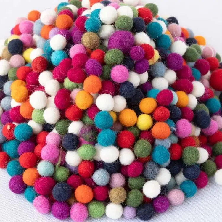 1 Cm Felt Balls 100 Color Option Available - 2000 Pcs