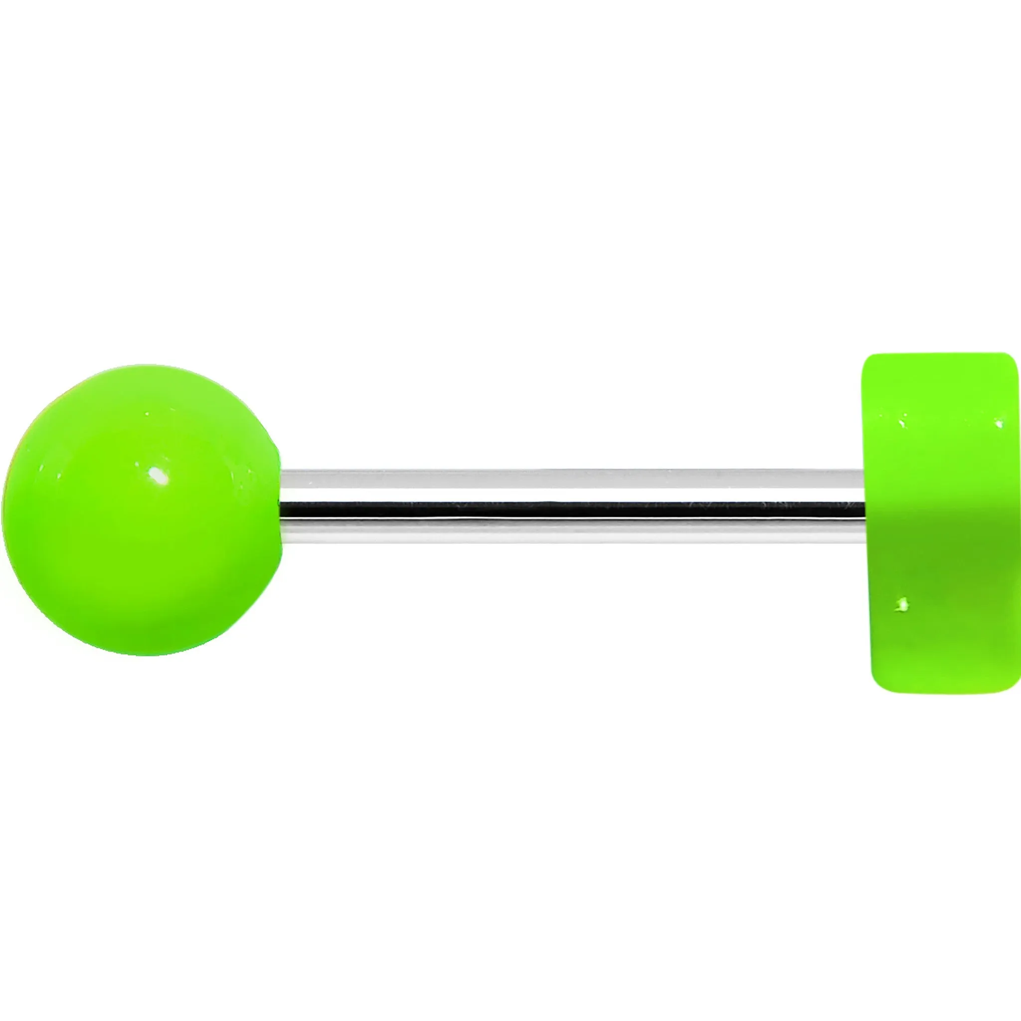 18 Gauge Green Neon Heart Cartilage Earring