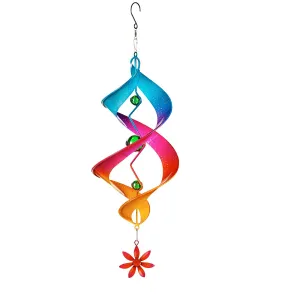 23"H Twirler with Bead Detail, Pink Flower,8.85"x8.85"x22.8"inches