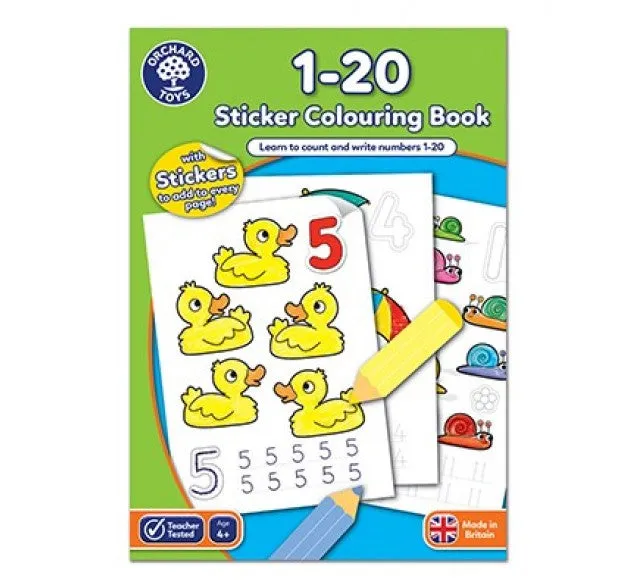 [3-Pack] Orchard Toys 1-20 Colouring Book