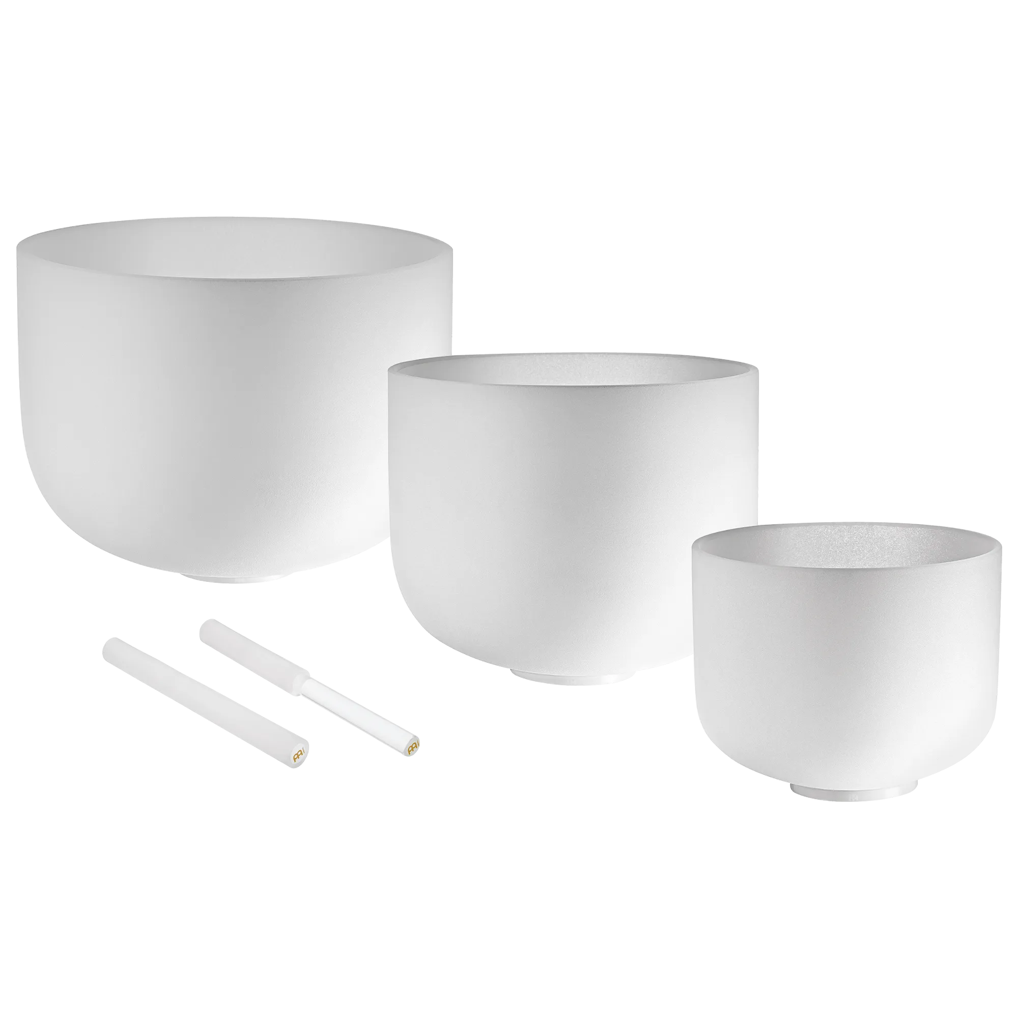 432 Hz Crystal Singing Bowls 8” F4, 10” D4, 12” C4 - Pure Harmony Set