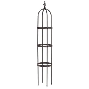 5' Powder-Coated Steel Garden Obelisk Bronze,47m3014