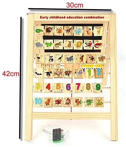 7-in-1 Children's Easel & Educational Toy |  Children's Multi-Activity Wooden Toy