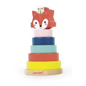 7 Piece Luxury Eco-Friendly Wooden Stacking Toy | My Friend Fox | Toys 1 year old | 12m 