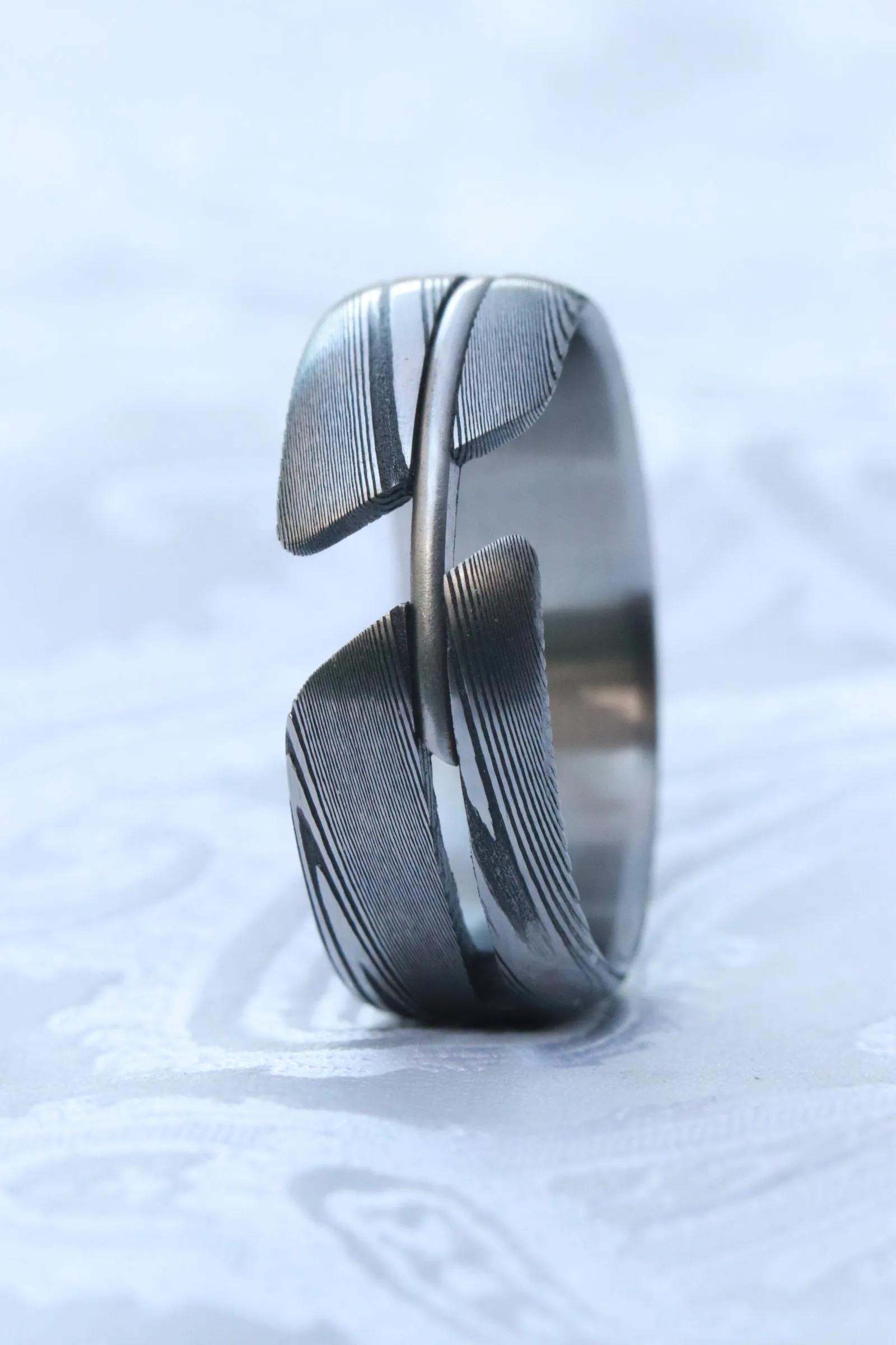 8mm "DEBONAIR" hybrid handmade ring