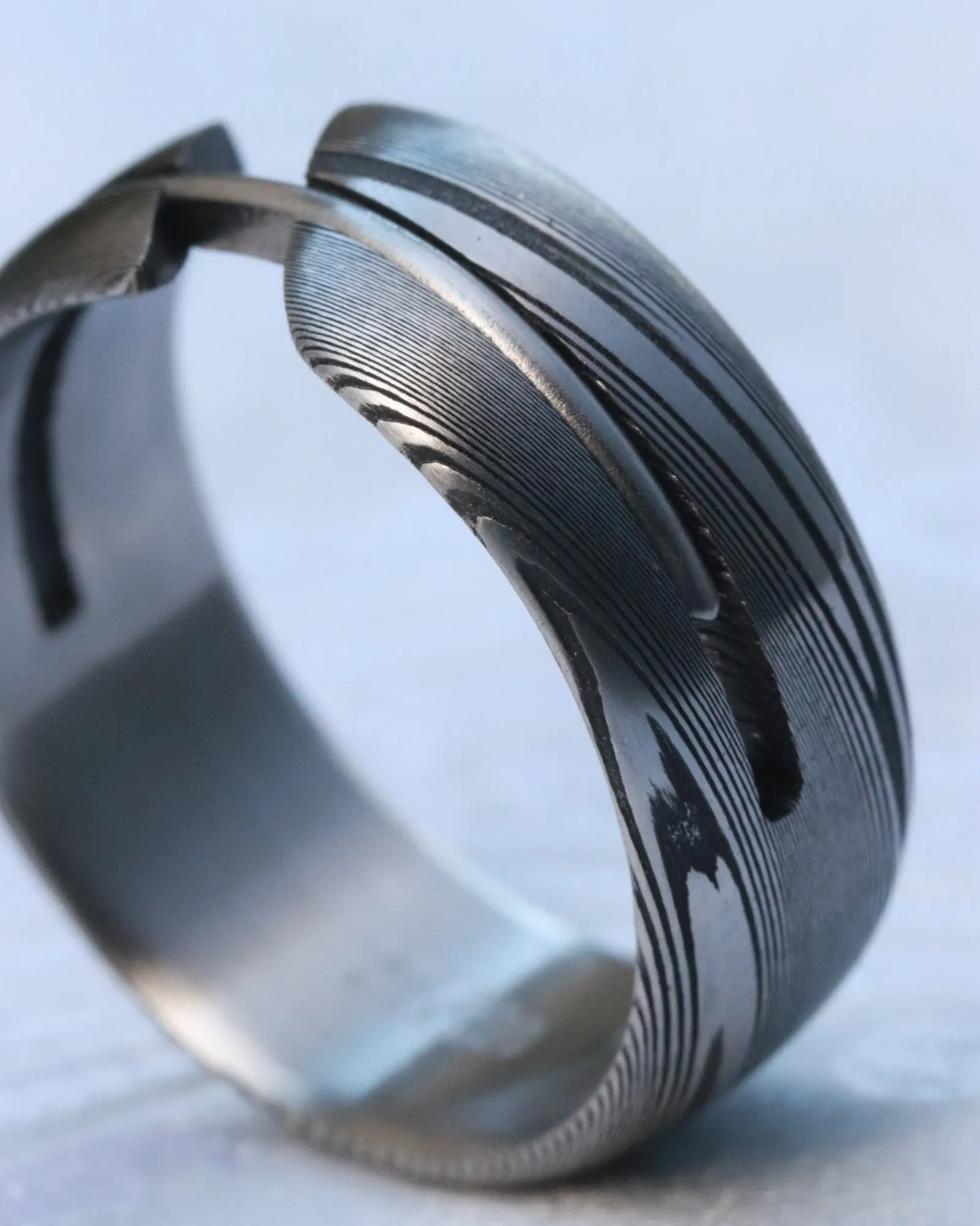 8mm "DEBONAIR" hybrid handmade ring