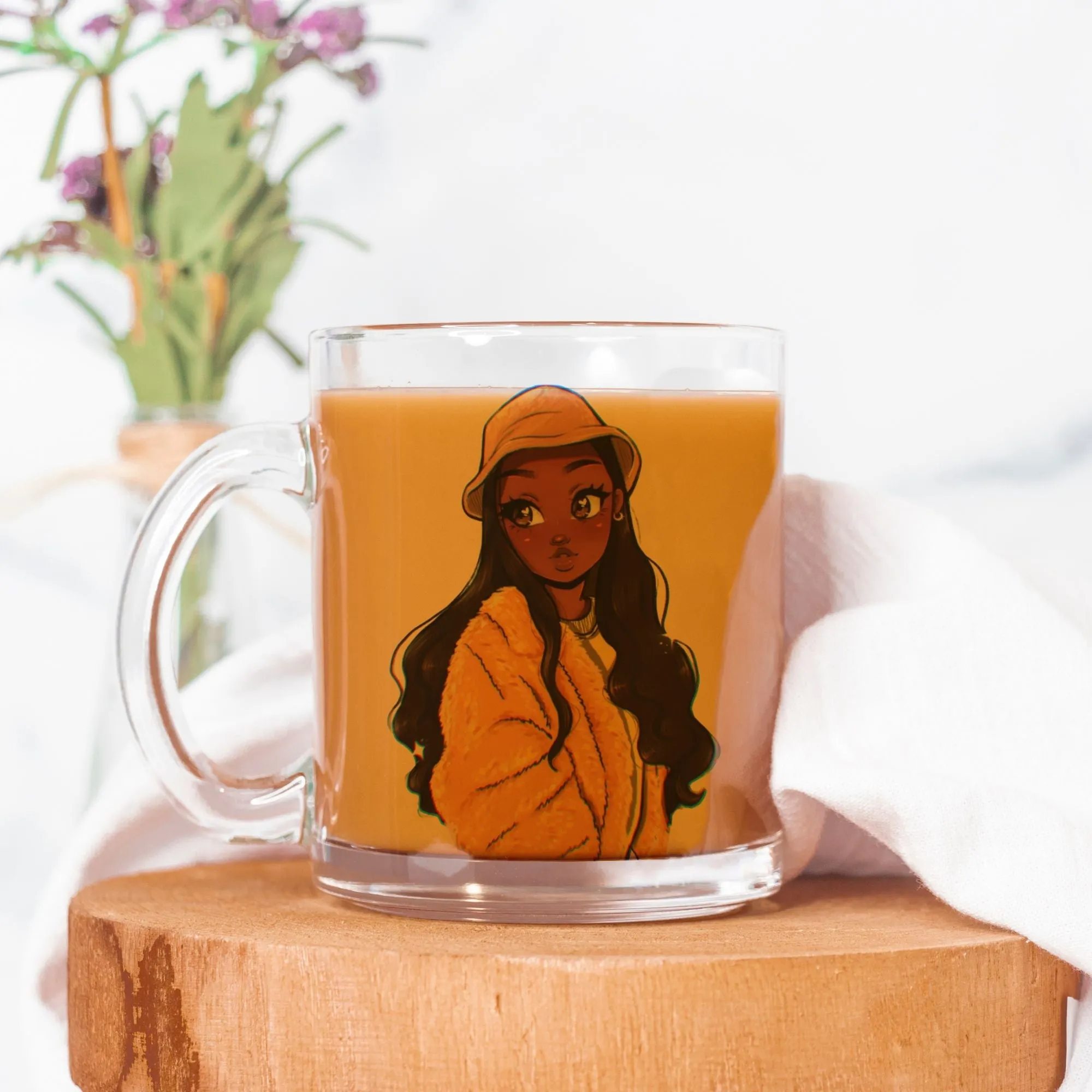 A Lil' Cup of Sunshine - Glass Coffee Mug by RawSueshii