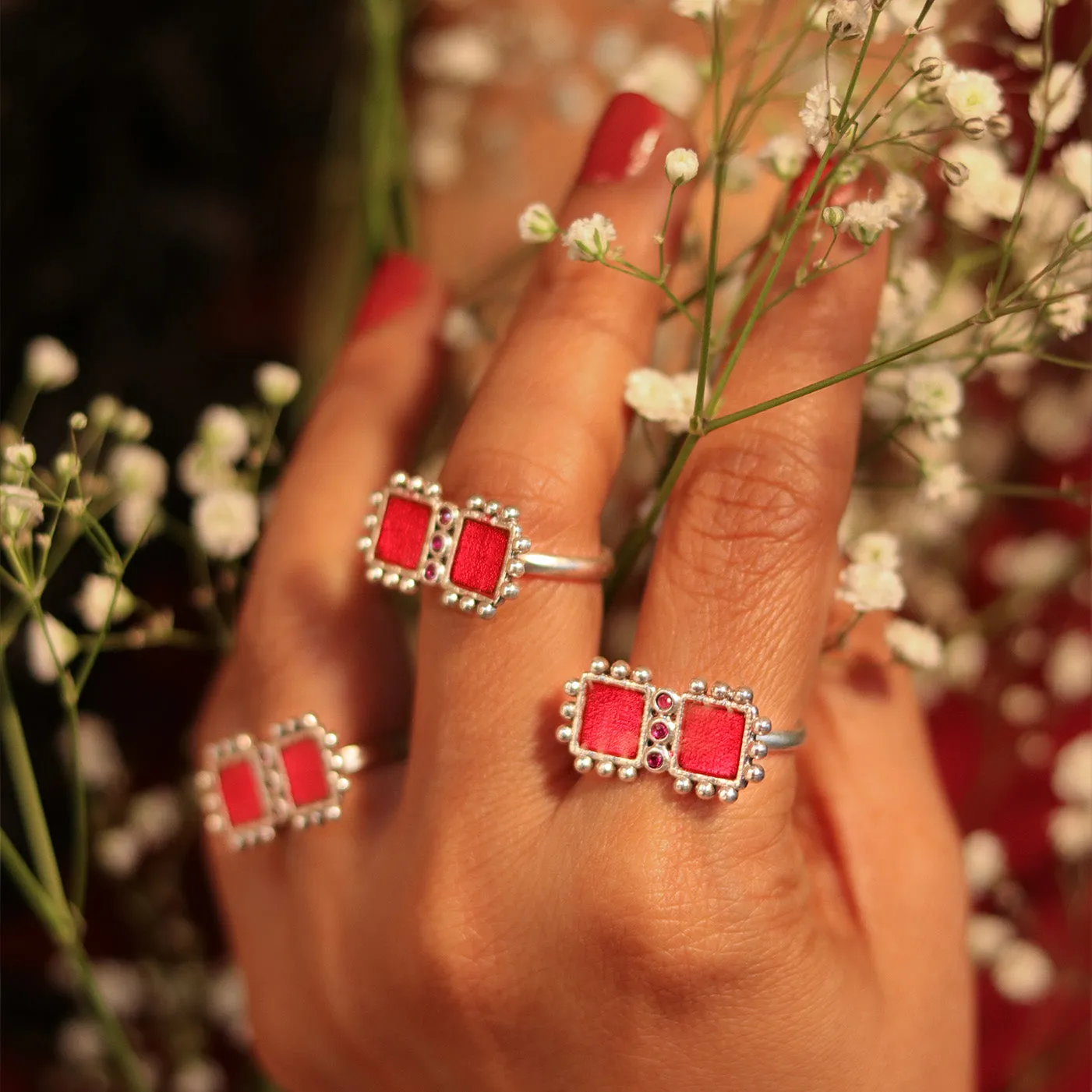 Aayat Silver Finger Ring by MOHA