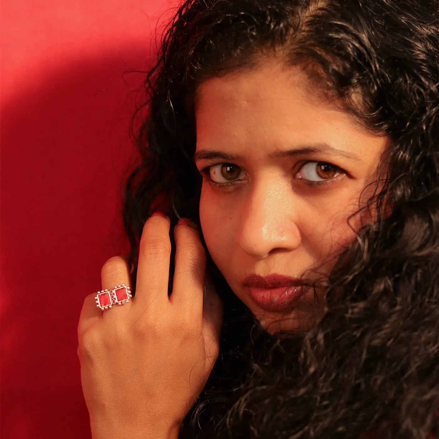 Aayat Silver Finger Ring by MOHA