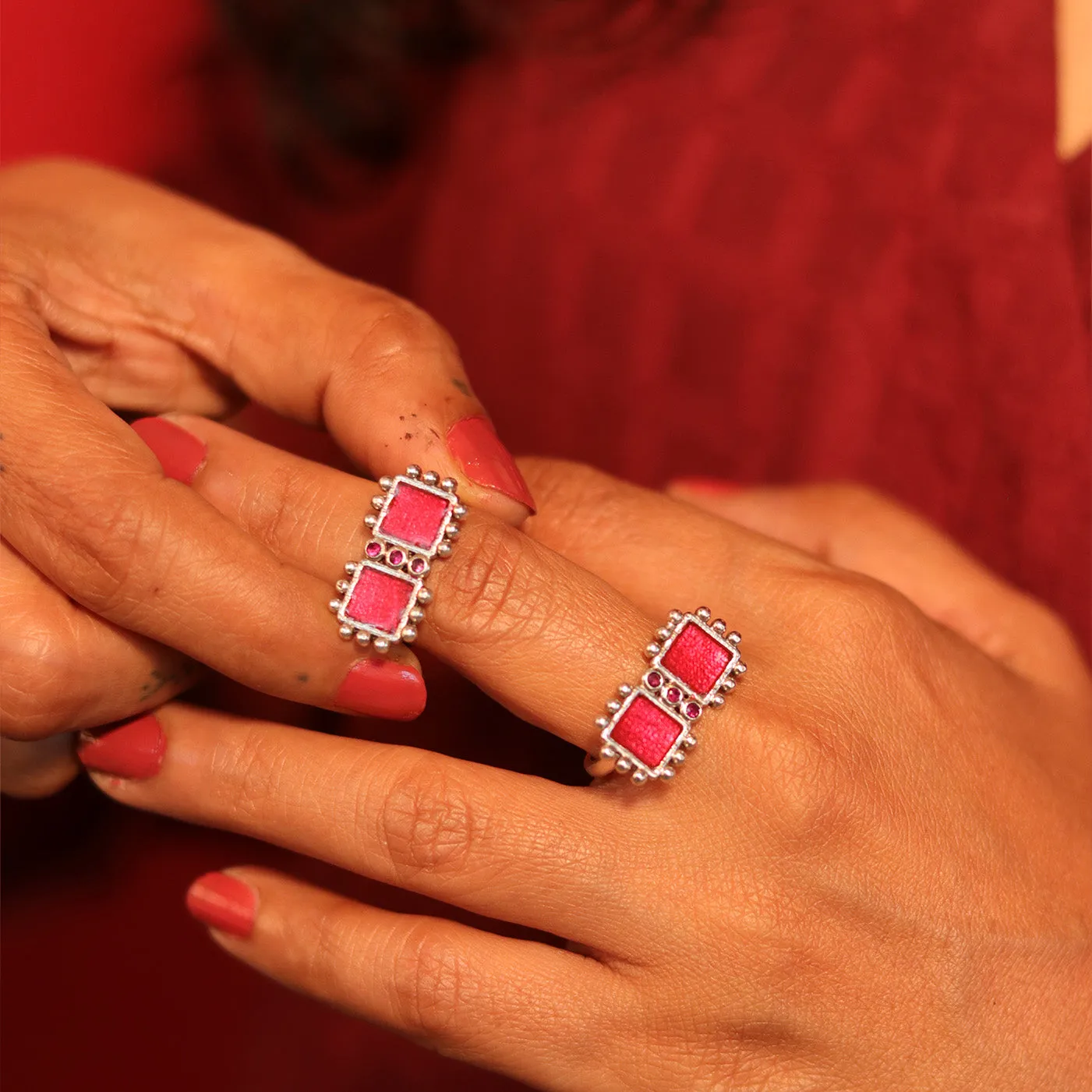 Aayat Silver Finger Ring by MOHA