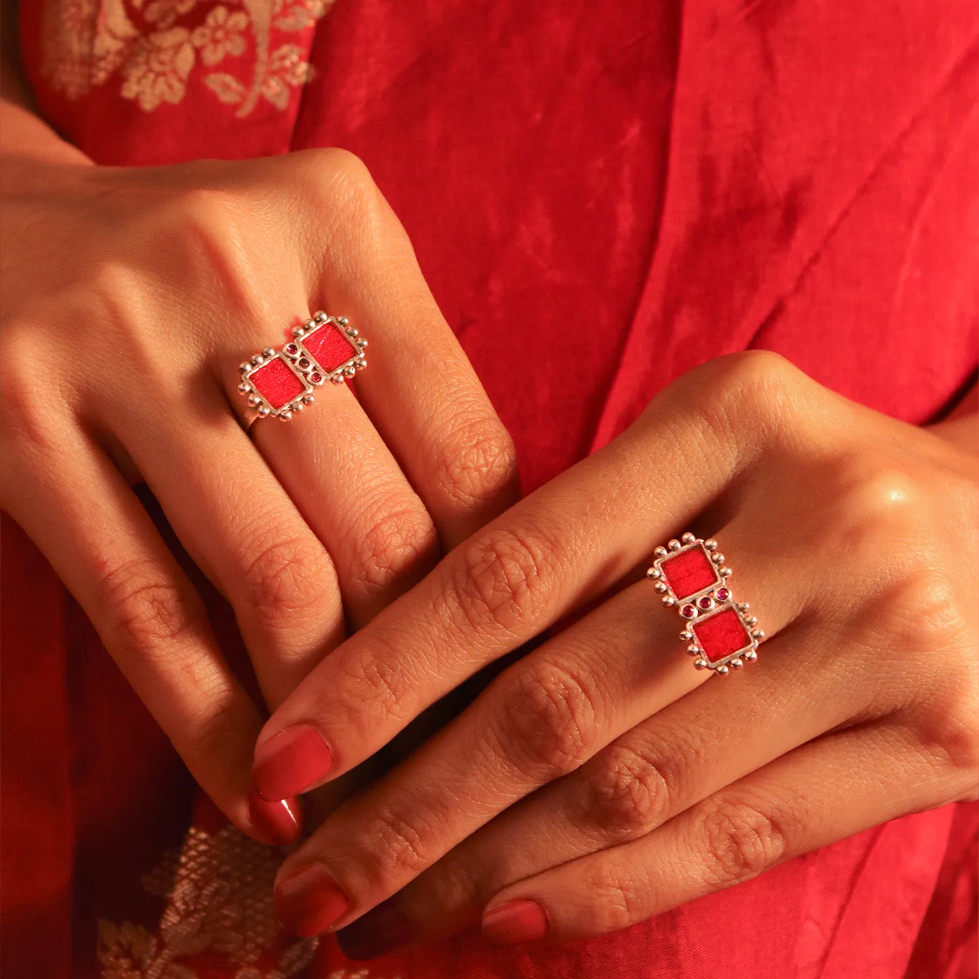 Aayat Silver Finger Ring by MOHA