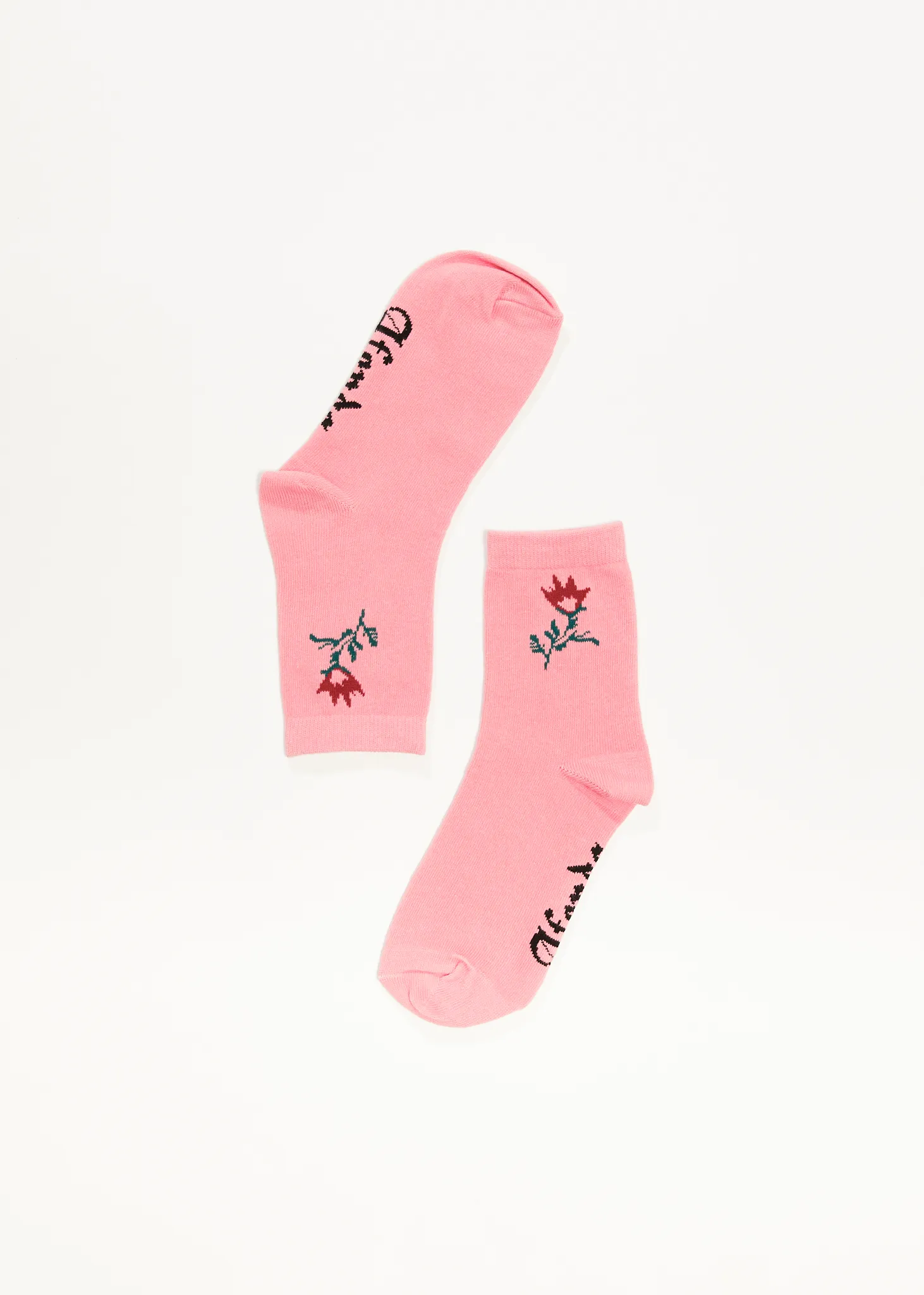 AFENDS THE ROSE - RECYCLED SOCKS TWO PACK - PINK
