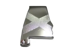 Alabama State Map Shape and Flag Design Magnet