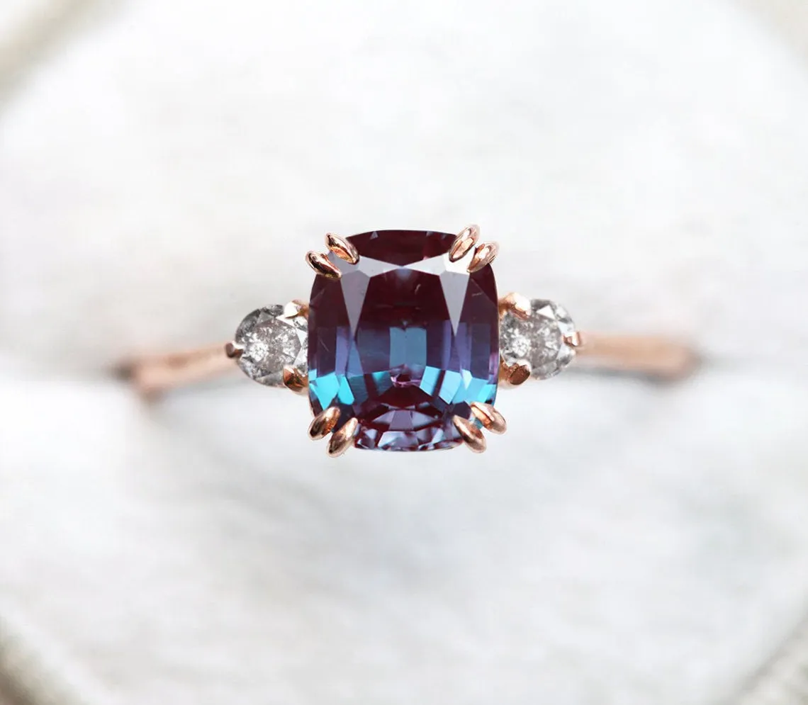 Alma Cushion Alexandrite Ring