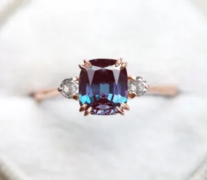 Alma Cushion Alexandrite Ring
