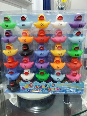 Alphabet Bath-time Ducks – Learn Your ABC’s! These come in a mesh bag perfect for bath time!