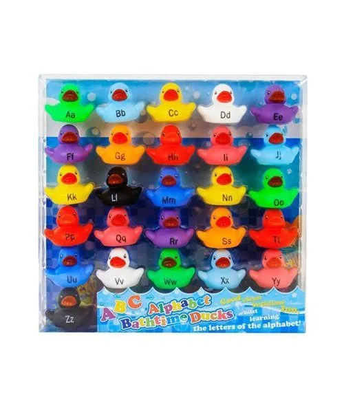 Alphabet Bath-time Ducks – Learn Your ABC’s! These come in a mesh bag perfect for bath time!