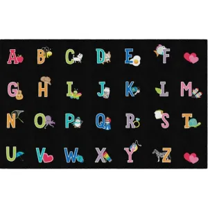 Alphabet Pictures Classroom Seating Rug