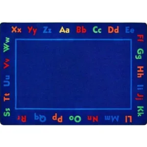 Alphabet Upper and Lower Case Border Rug