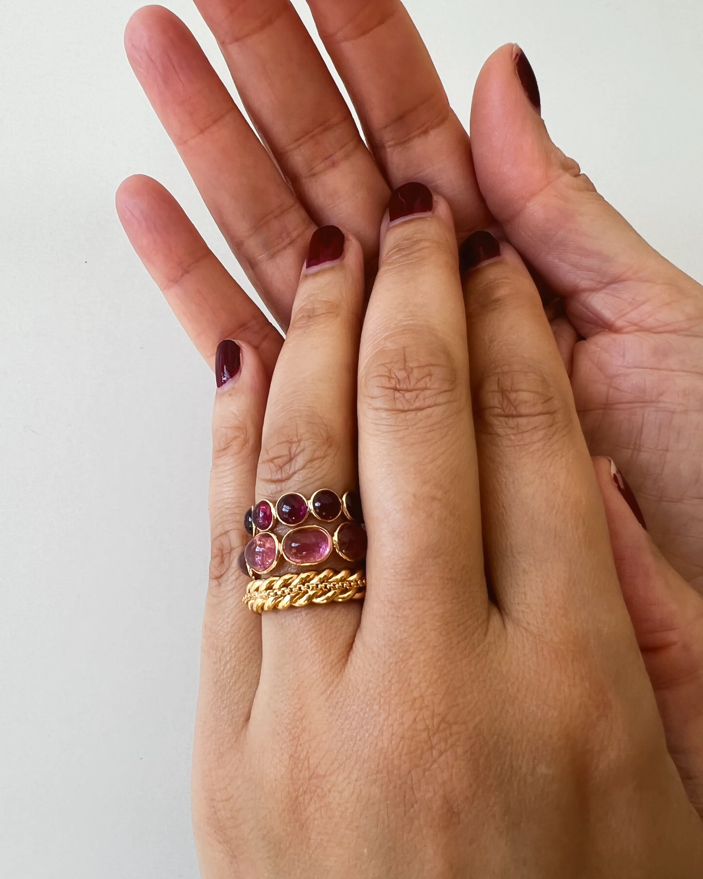 Aura Ring in Oval Rubellite
