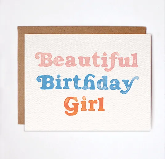 Beautiful Birthday Girl Card