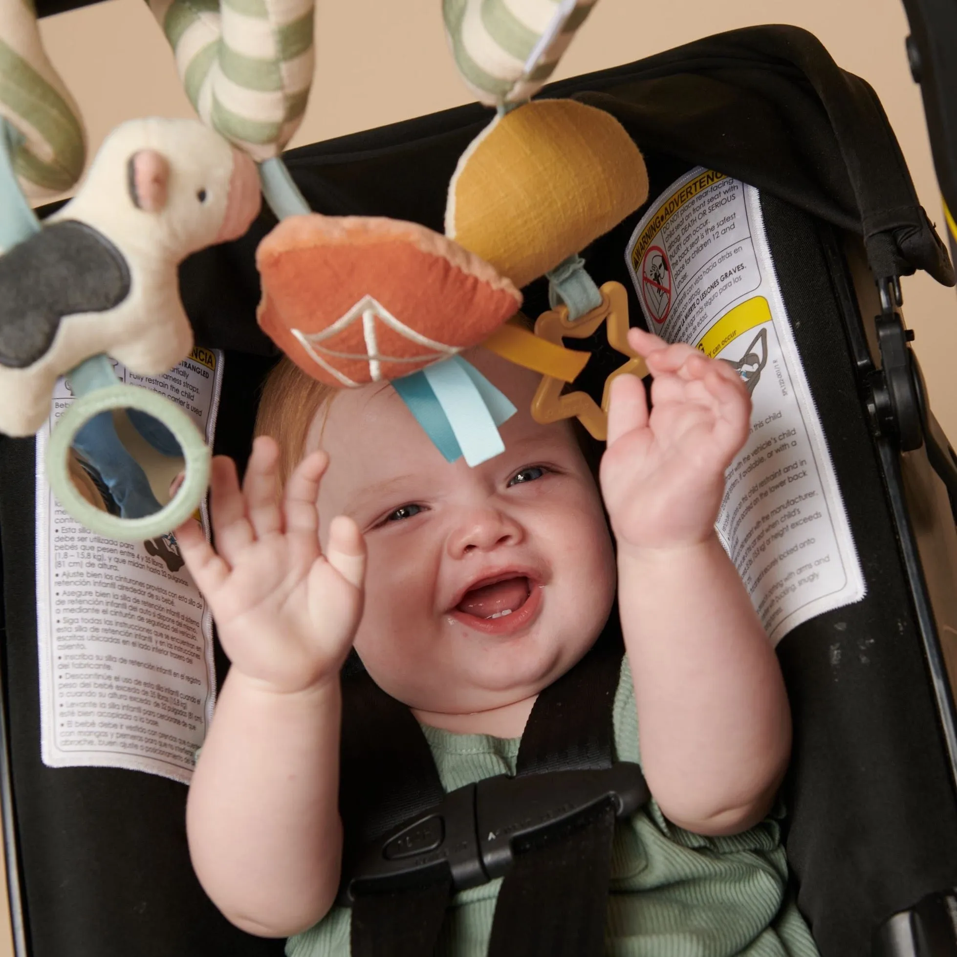 Bitzy Bespoke™ Itzy Bitzy Spiral Car Seat Activity Toy Farm