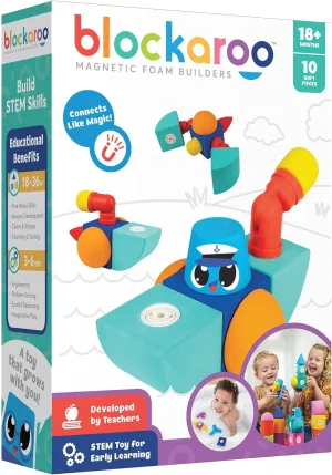 Blockaroo Magnetic Foam Blocks - Small Tug Boat