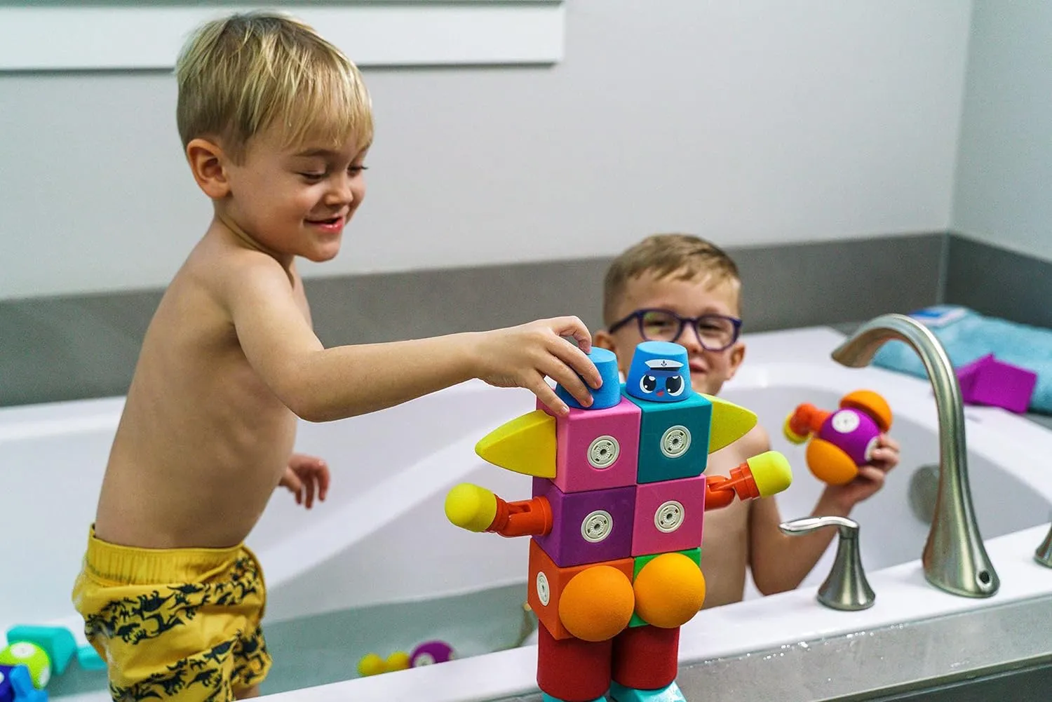 Blockaroo Magnetic Foam Blocks - Small Tug Boat