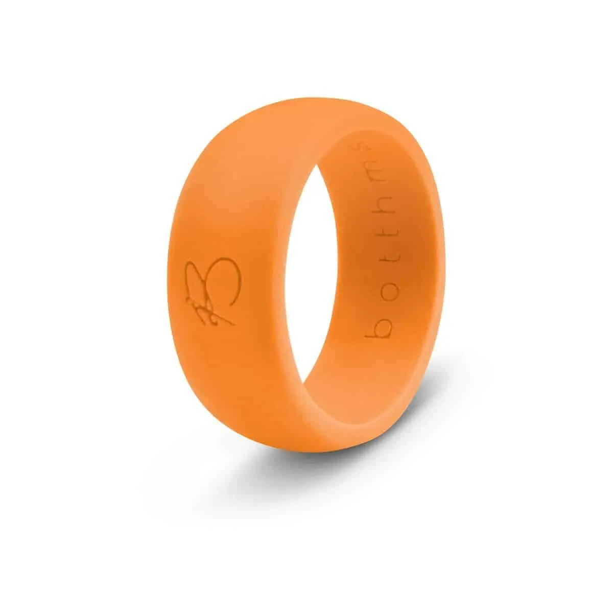 botthms Silicone Rings Combo Pack - 4 Black/Charcoal/Orange & Red