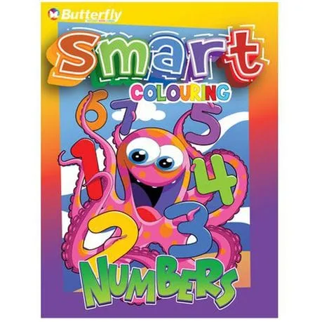 Butterfly Number Smart Colouring Book 96 Pages