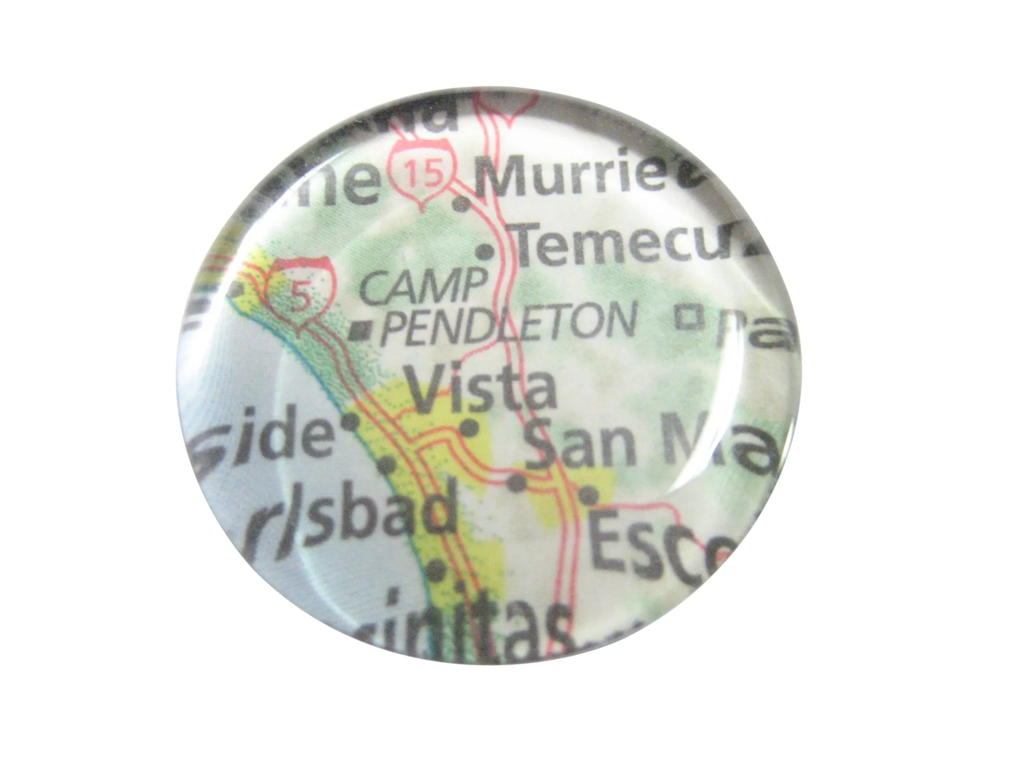 Camp Pendleton Map Pendant Magnet