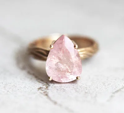 Candy Pear Morganite Ring