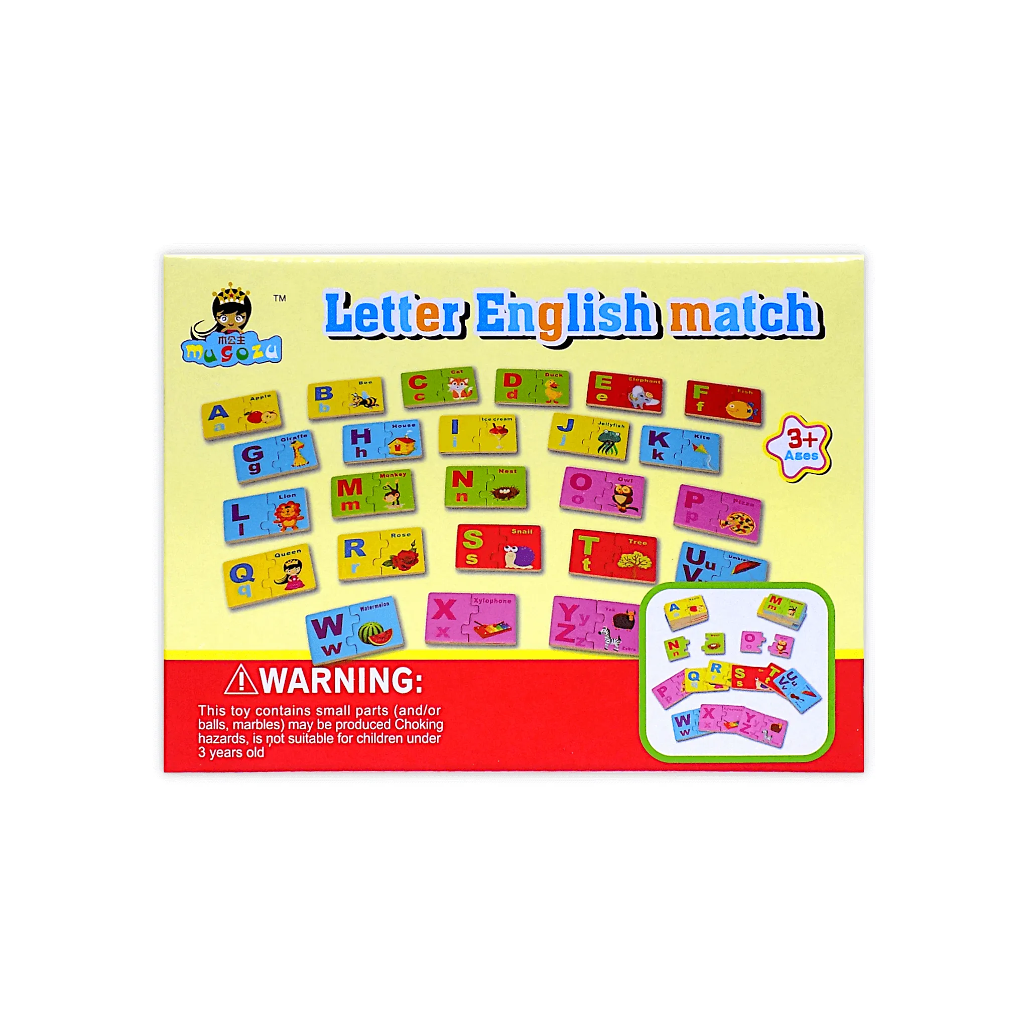 Carol Wooden Alphabet & Color Matching Puzzle