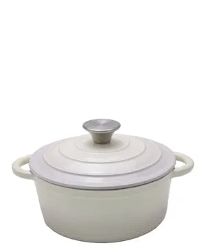Cast Iron Cookware Pot Set 7 Piece White/Cream TH184