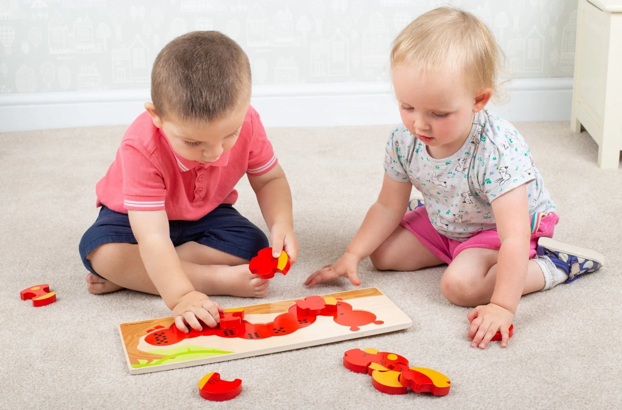 Caterpillar Number Puzzle - Wooden
