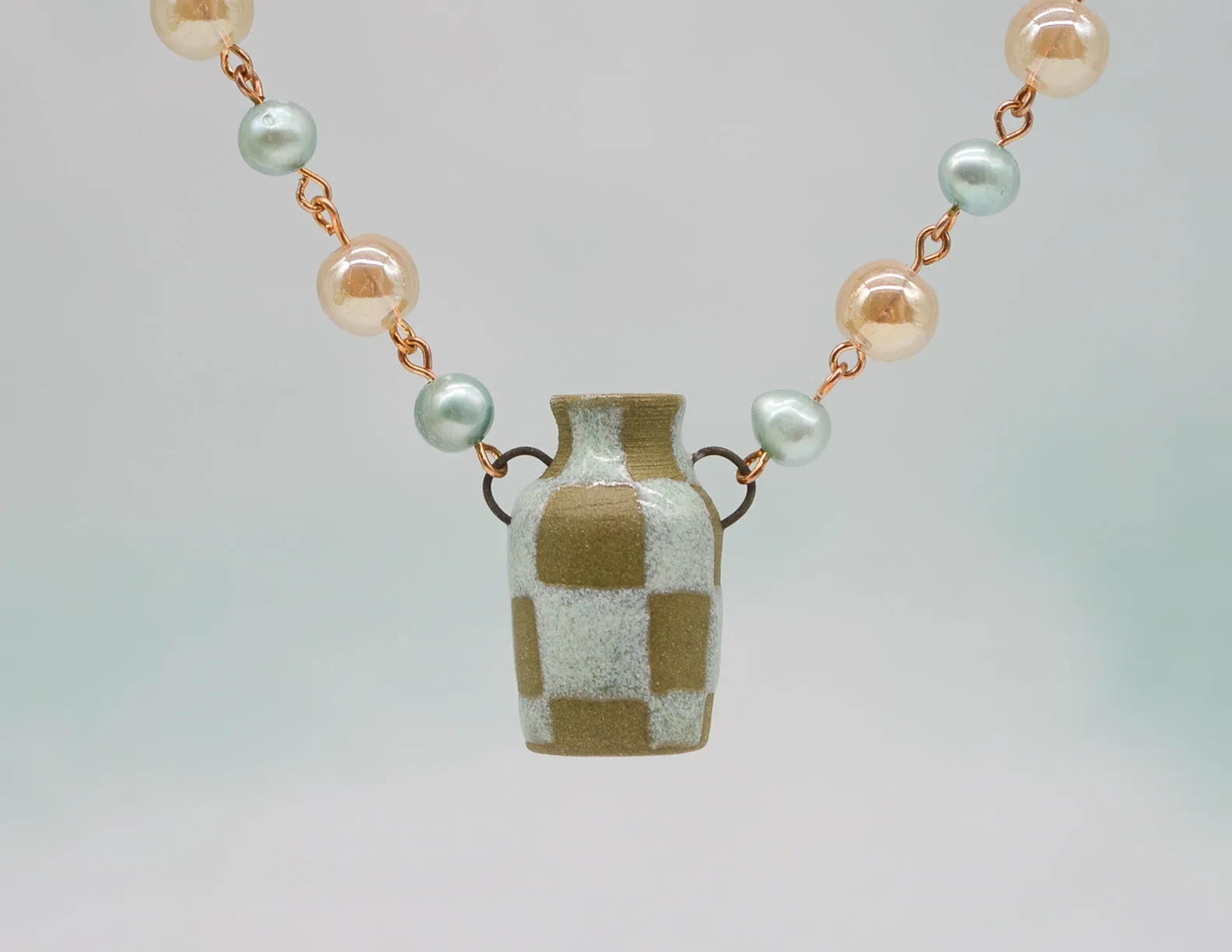 Checkered Pot Necklace #2