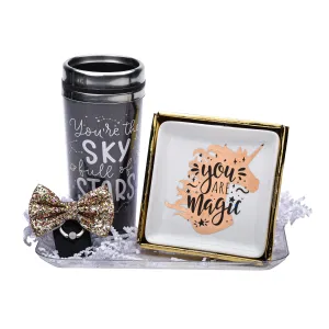 Cheep N Cheerful "You Are Magic" Gift Bundle, Teacher Gift, Appreciation Giftable, Coffee Tumbler, Trinket Tray, Keychain