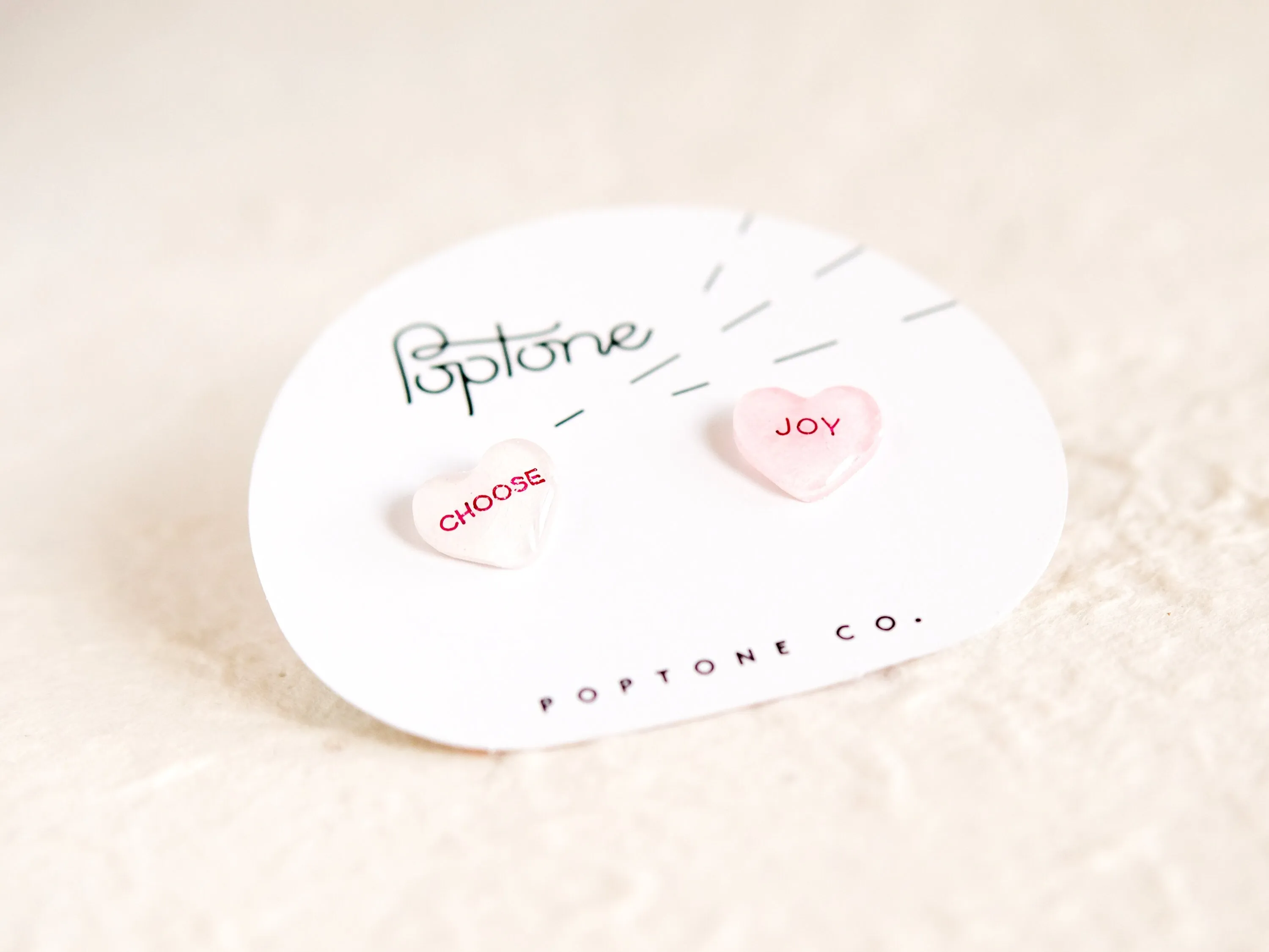 Choose Joy Conversation Heart Earrings