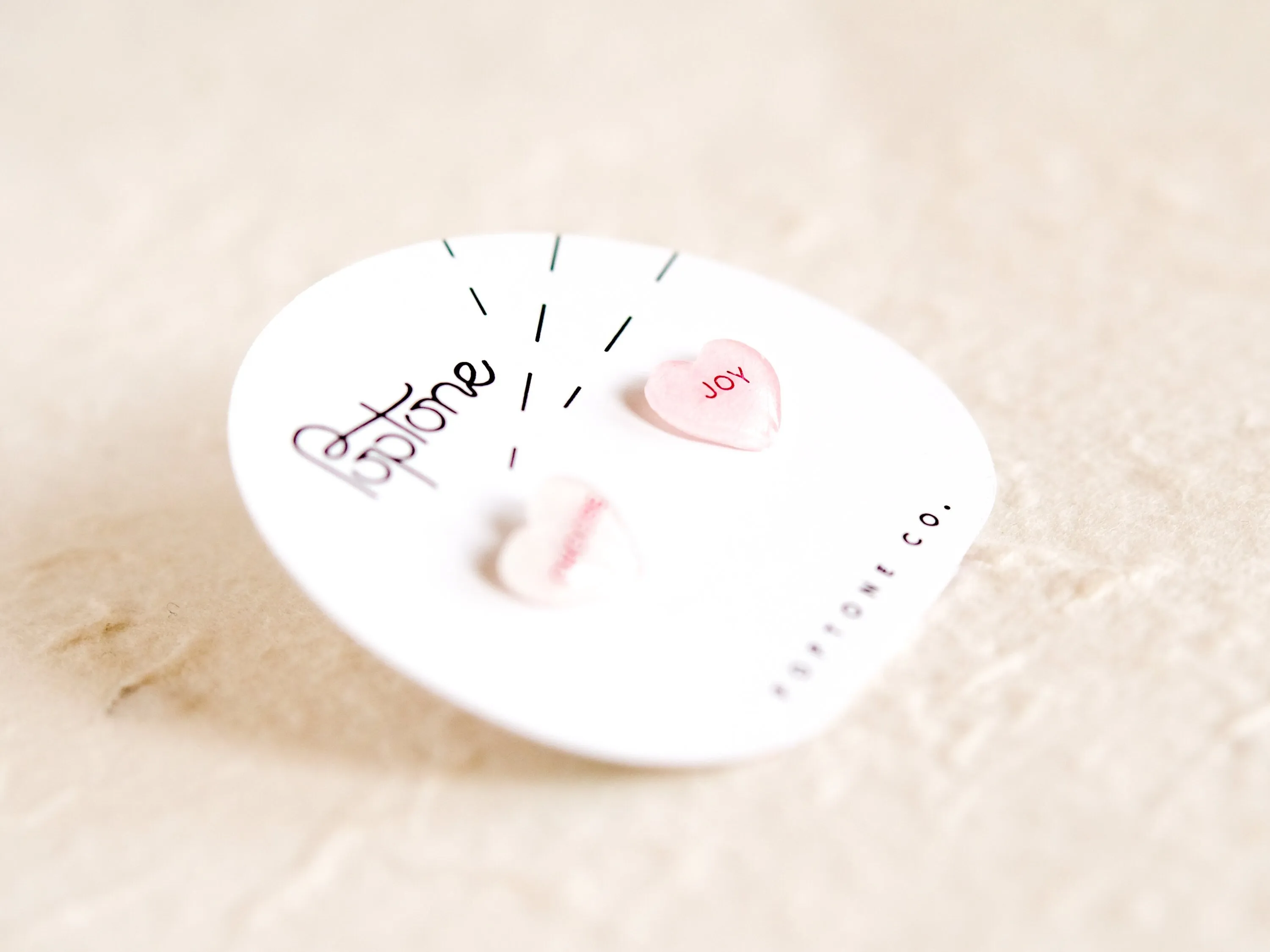 Choose Joy Conversation Heart Earrings