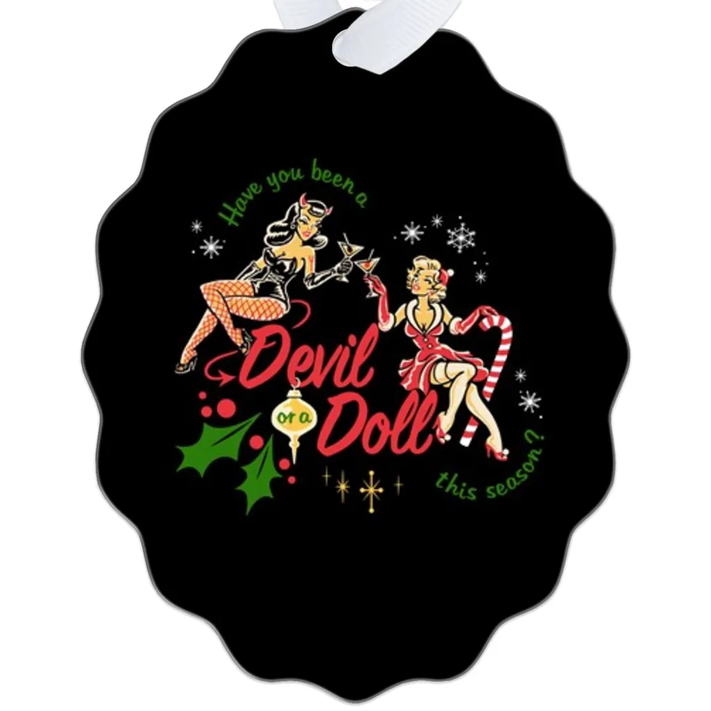 Christmas Pinup Ornaments - black