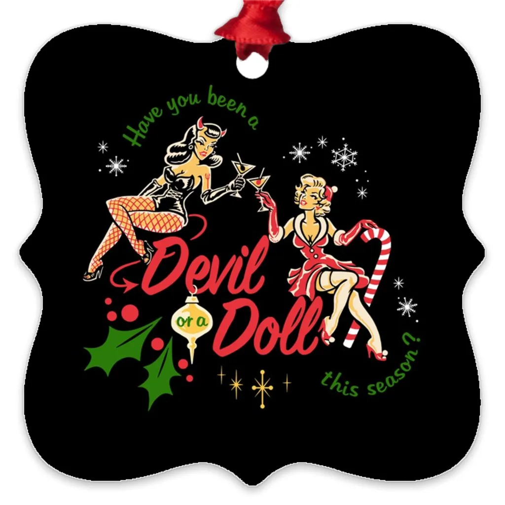 Christmas Pinup Ornaments - black