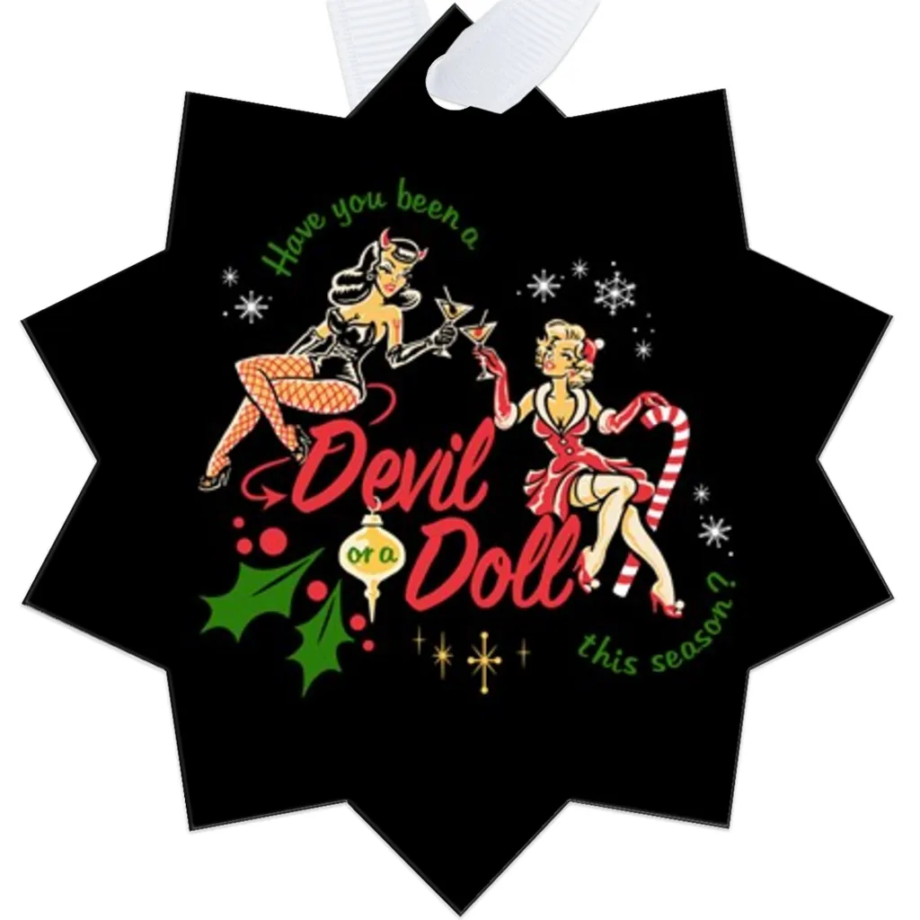 Christmas Pinup Ornaments - black