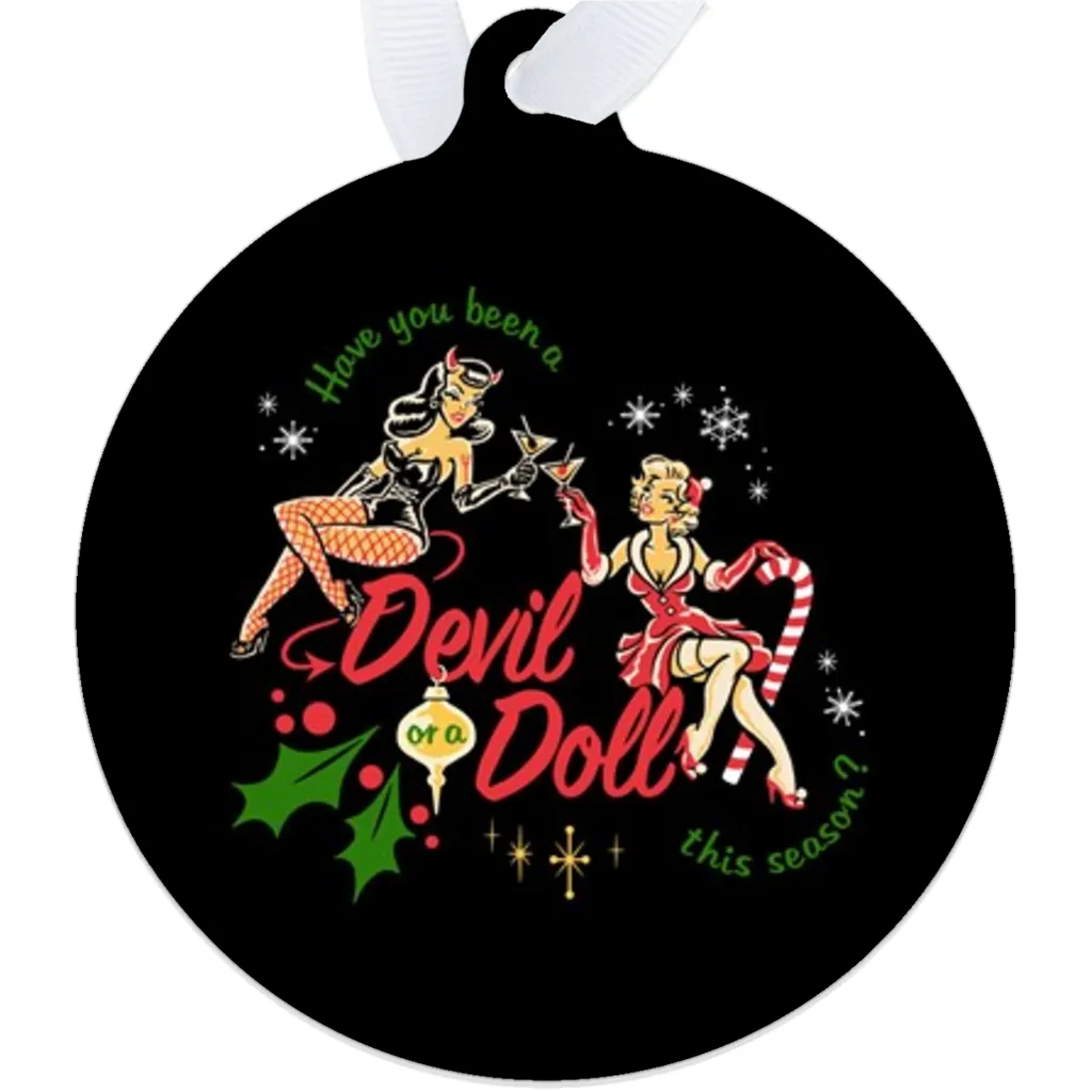 Christmas Pinup Ornaments - black