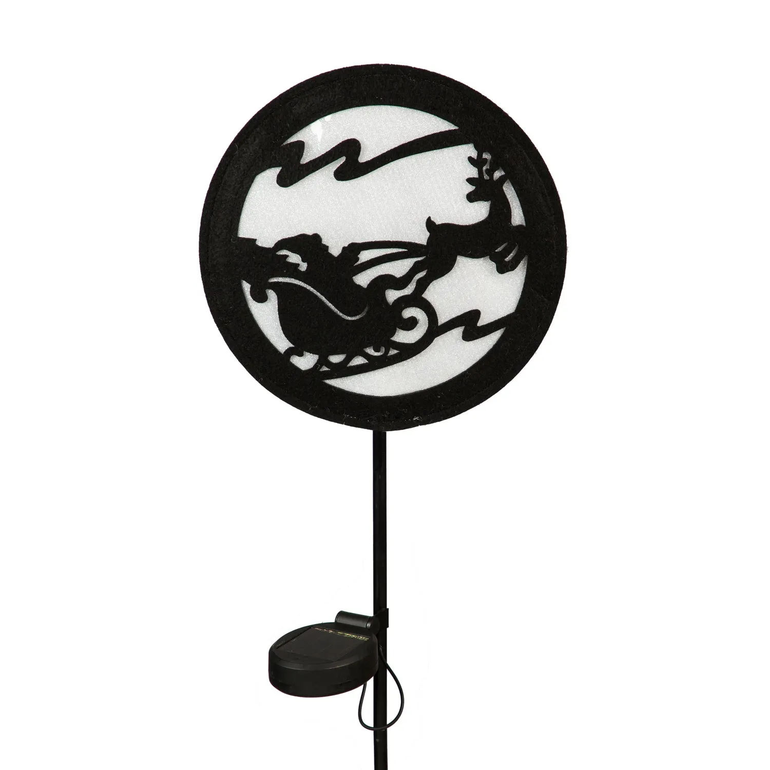 Christmas Silhouettes Solar Lit Fabric Stakes, 3 Asst,47fs035bl