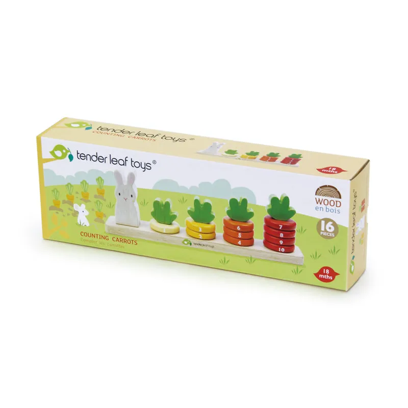 Counting Carrots Wooden Stacker