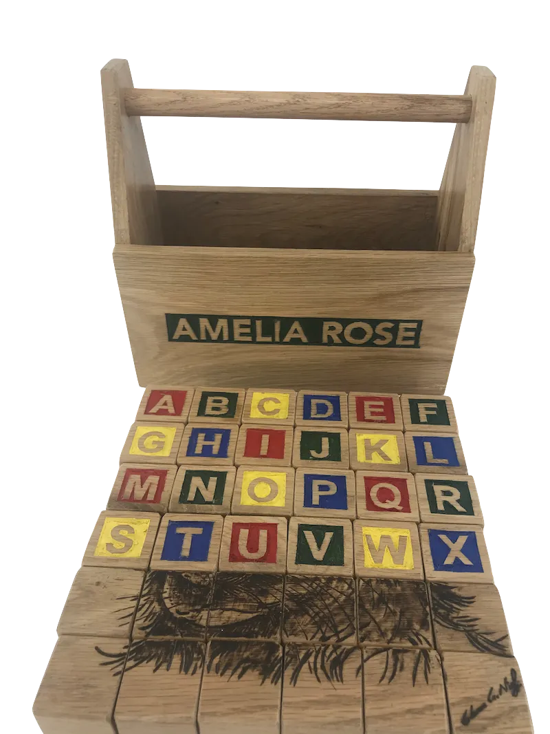 Custom Personalized Wooden ABC blocks (Base price shown)