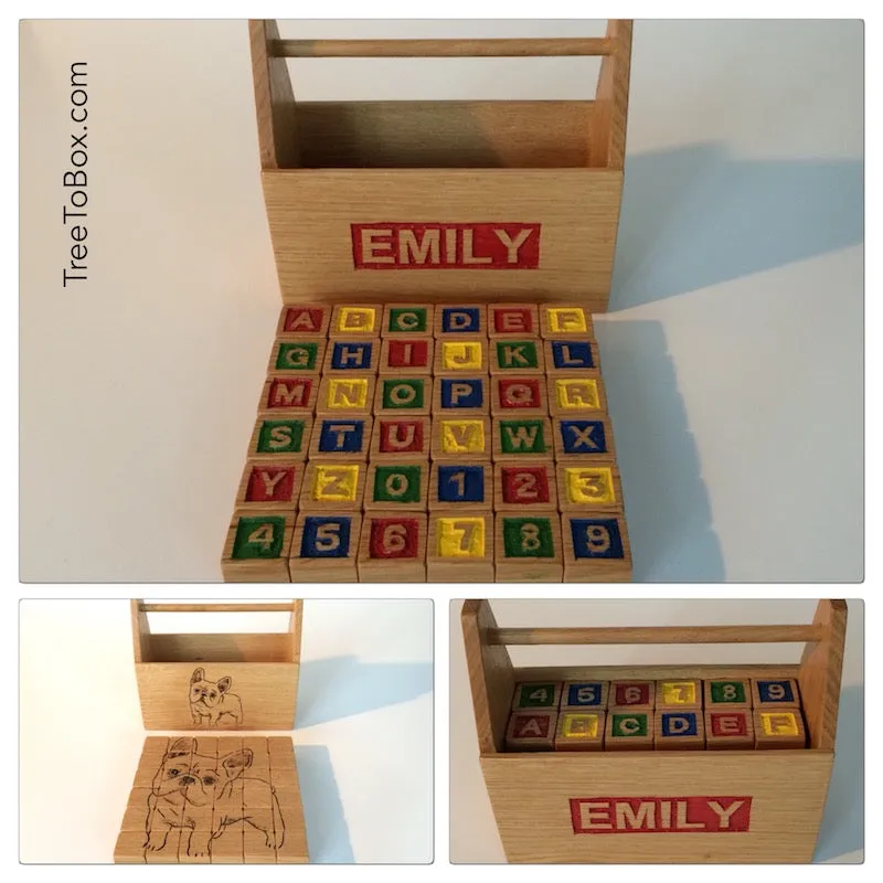 Custom Personalized Wooden ABC blocks (Base price shown)