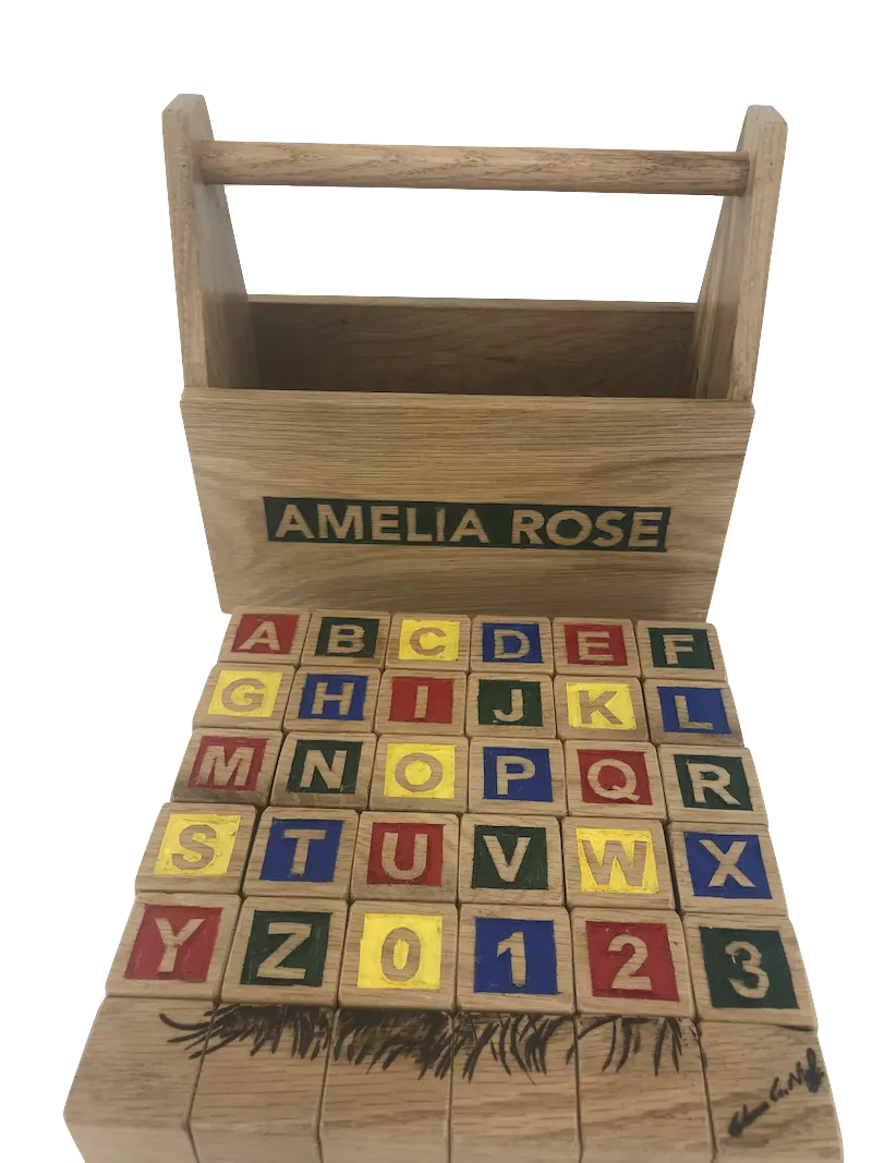 Custom Personalized Wooden ABC blocks (Base price shown)